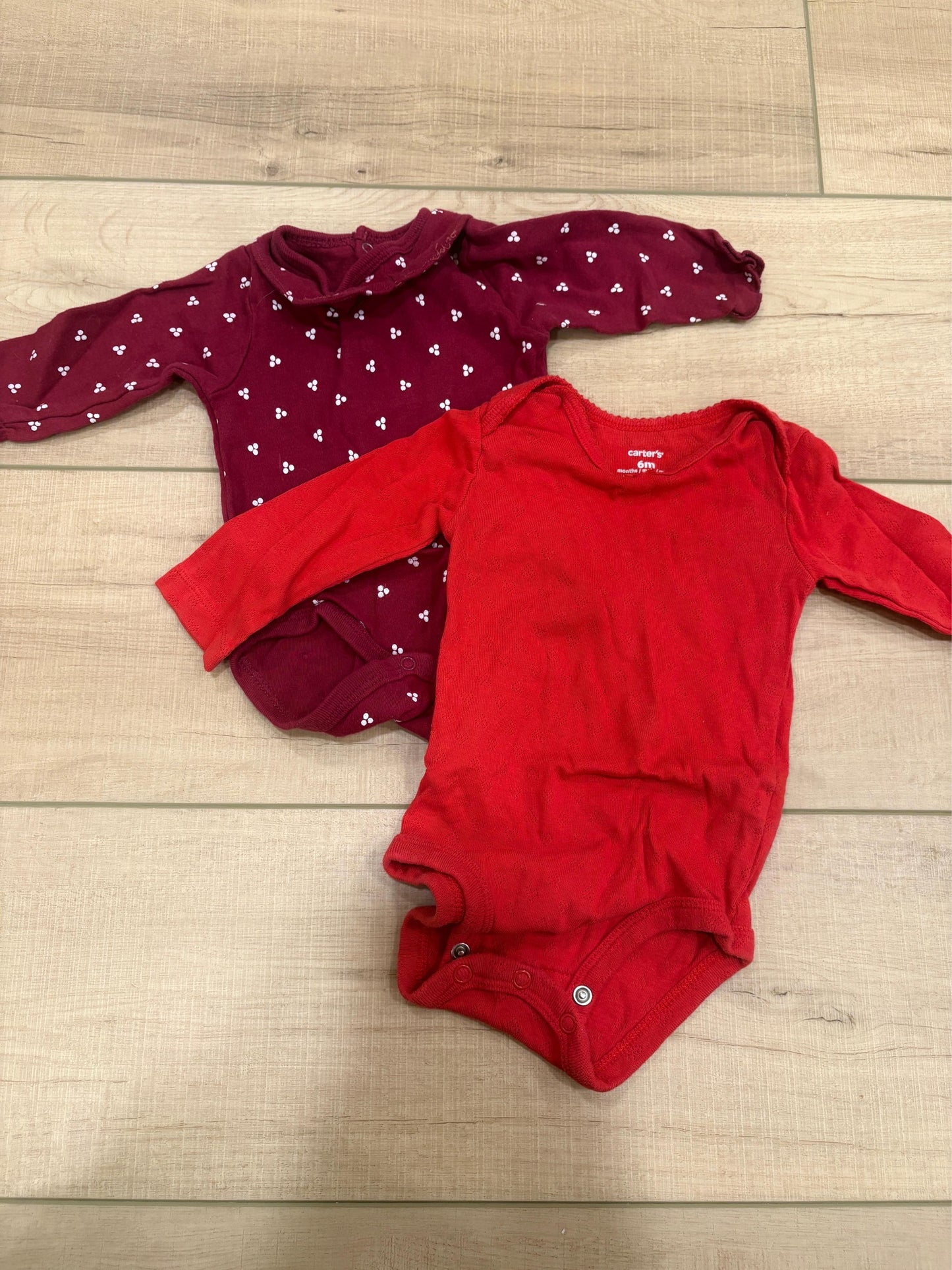 #37 3-6M Girls Carter's Long Sleeve Bodysuit Onesie Bundle