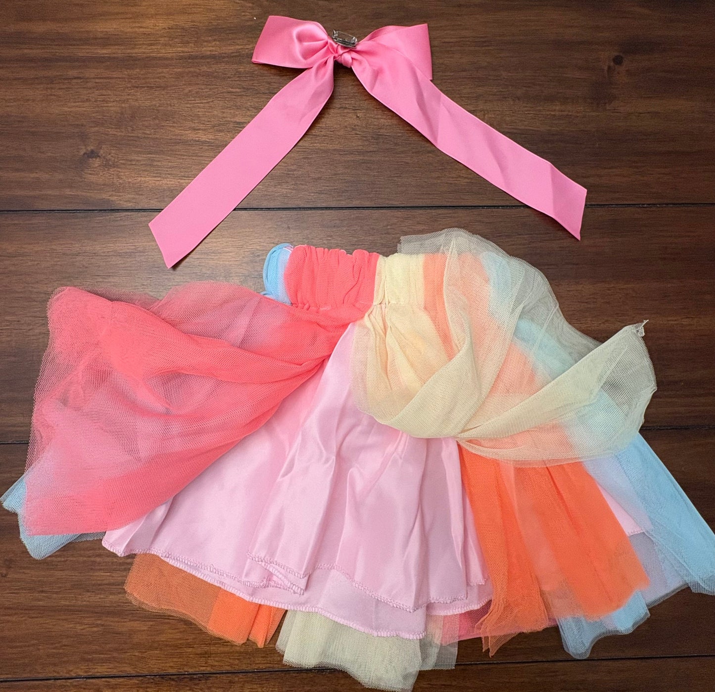 Seller #210 Duo Duo Girls Size 2T Multicolored It's My Birthday Top & Tulle Skirt Set NWT