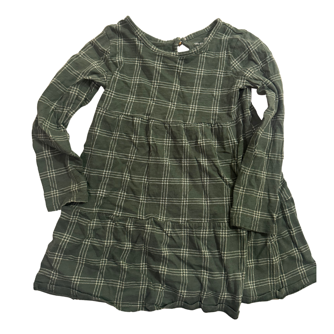 Seller 48- Little Co Green Plaid Dress Girls Size 5T