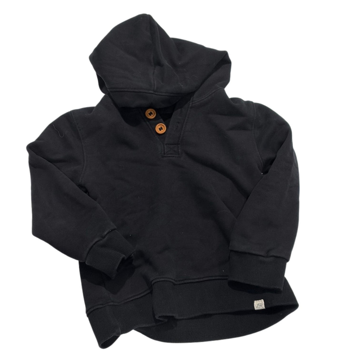 #88 | Girls | 5T | Little Road Co. | Black Hooded Sweatshirt