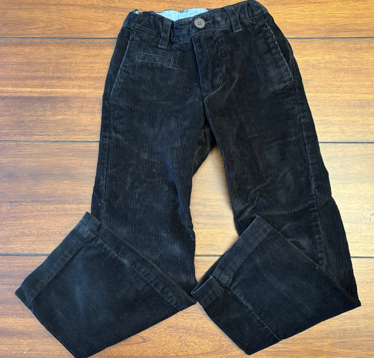 #197 Gap Boys Size 6 Black Lined Corduroy Pants SLIM