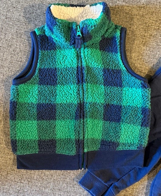 Seller #79 | Carters Fleece Vest & Pants Set | Baby Boy 9mo