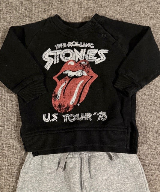 Seller #79 | Rolling Stones Sweatshirt & Sweatpants Set | Baby Boy 6-9mo REDUCED