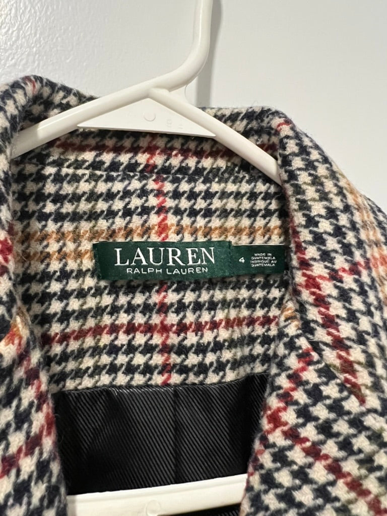 Seller #76 - Lauren Ralph Lauren Reefer Coat - Sienna Plaid - NWOT - Size 4