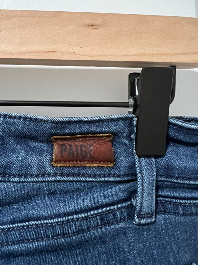 Seller #76 - PAIGE Jeans Women's Size 27 Verdugo Crop Dark Blue Distressed Denim