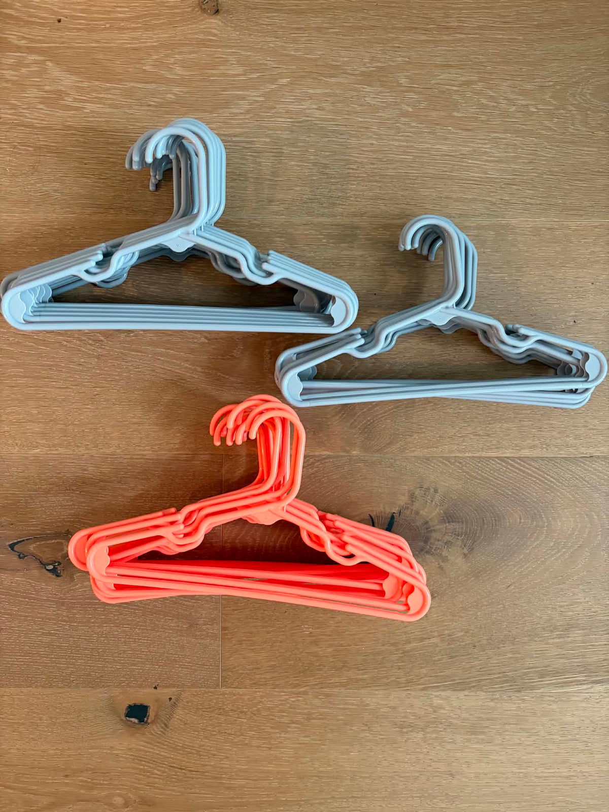 Seller #193 Target 27 Gray and 17 Coral Toddler/Kid Hangers