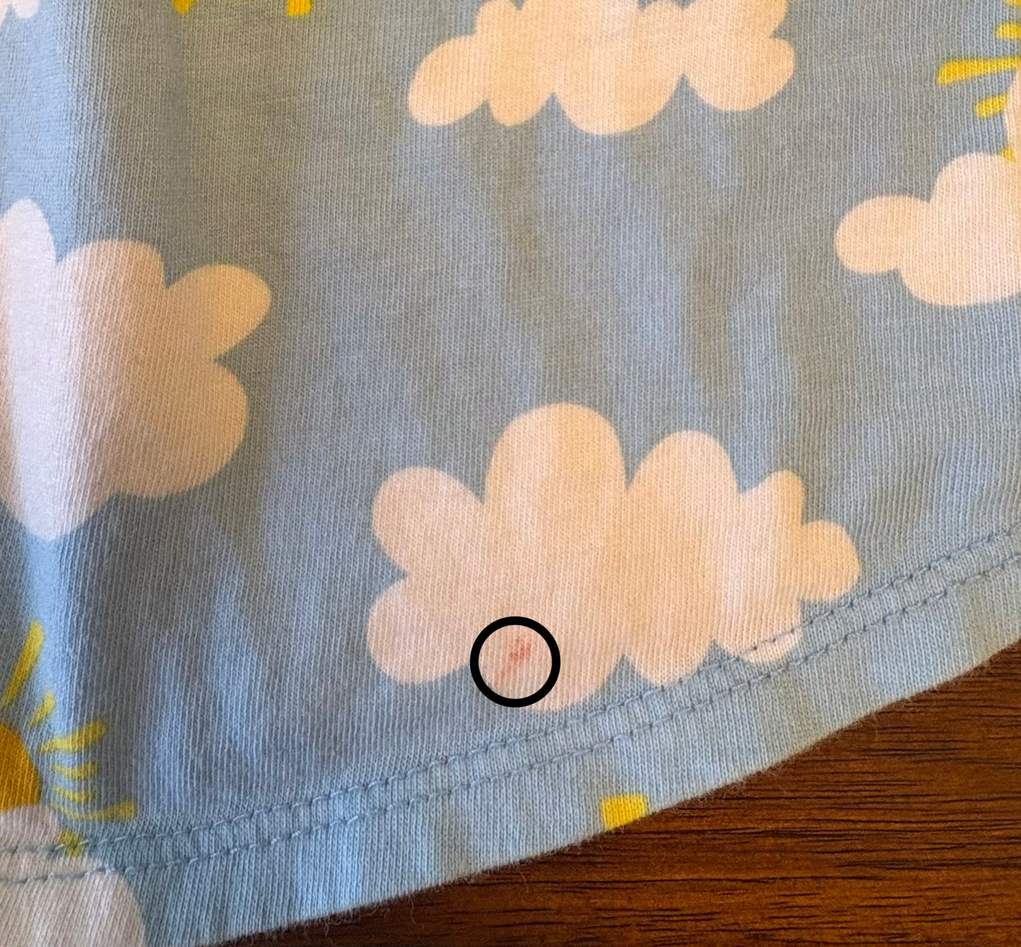 Seller #210 Tucker & Tate Girls Size 6 Light Blue Clouds & Sun Short Sleeve Knit Dress