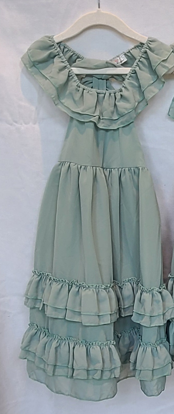 #188 Girls 3T Bailey's Blossom Sage Nellie Dress (2 of 2)