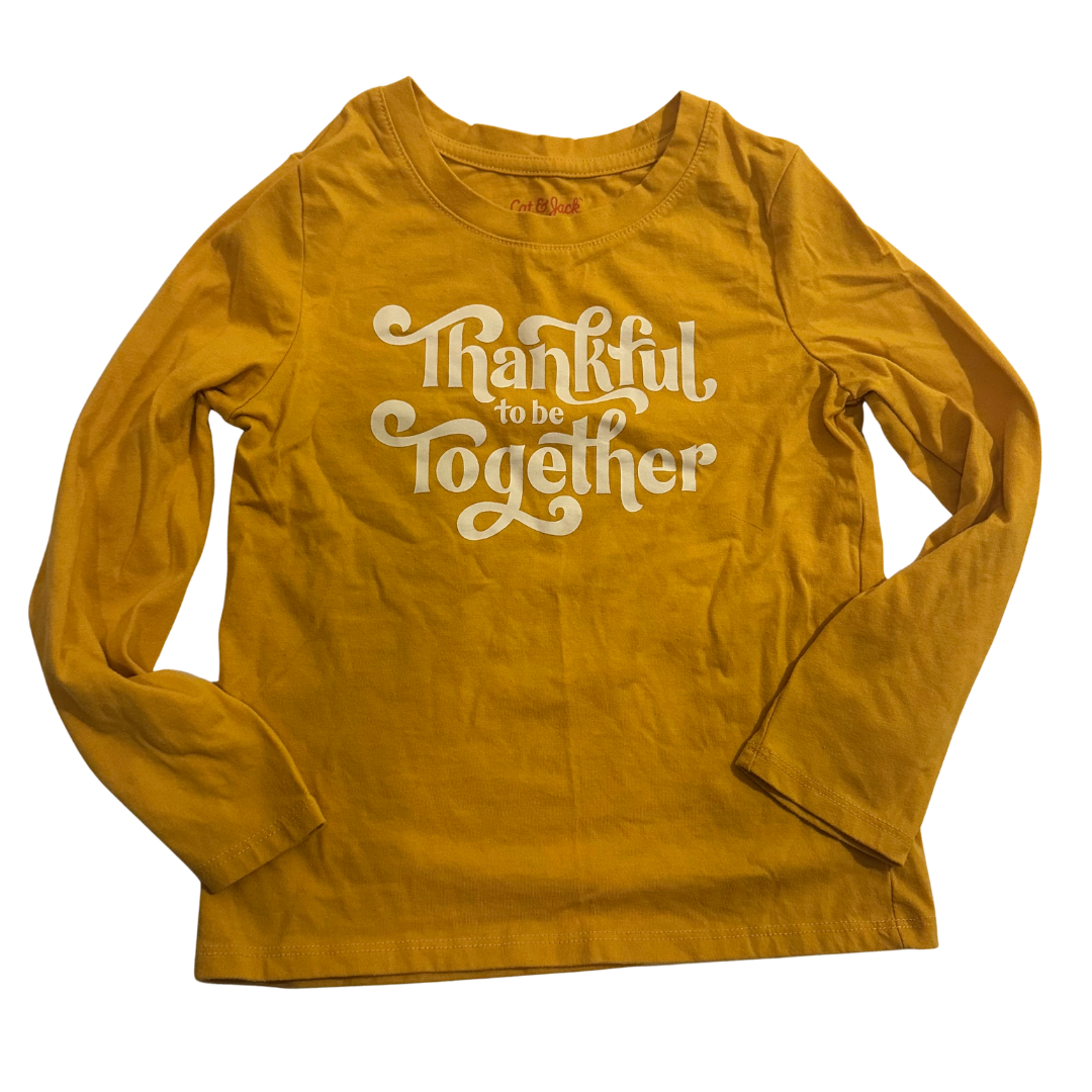 Seller 48- Cat & Jack Thankful to be Together t-shirt Girls Size 5T