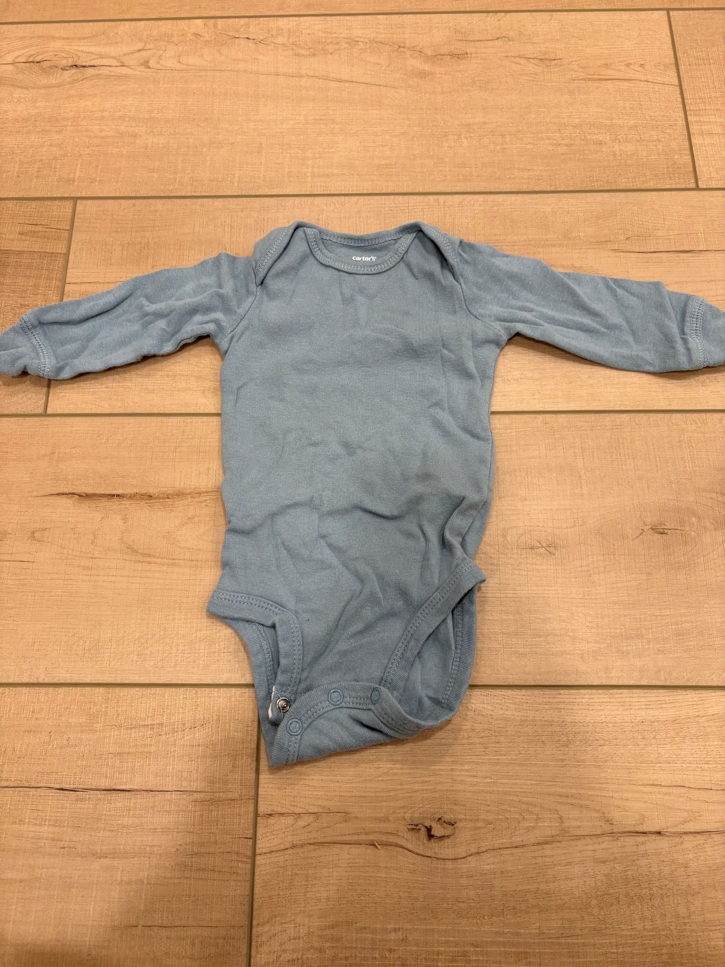 #37 REDUCED-6M Carter's Long Sleeve Bodysuit Dusty Blue