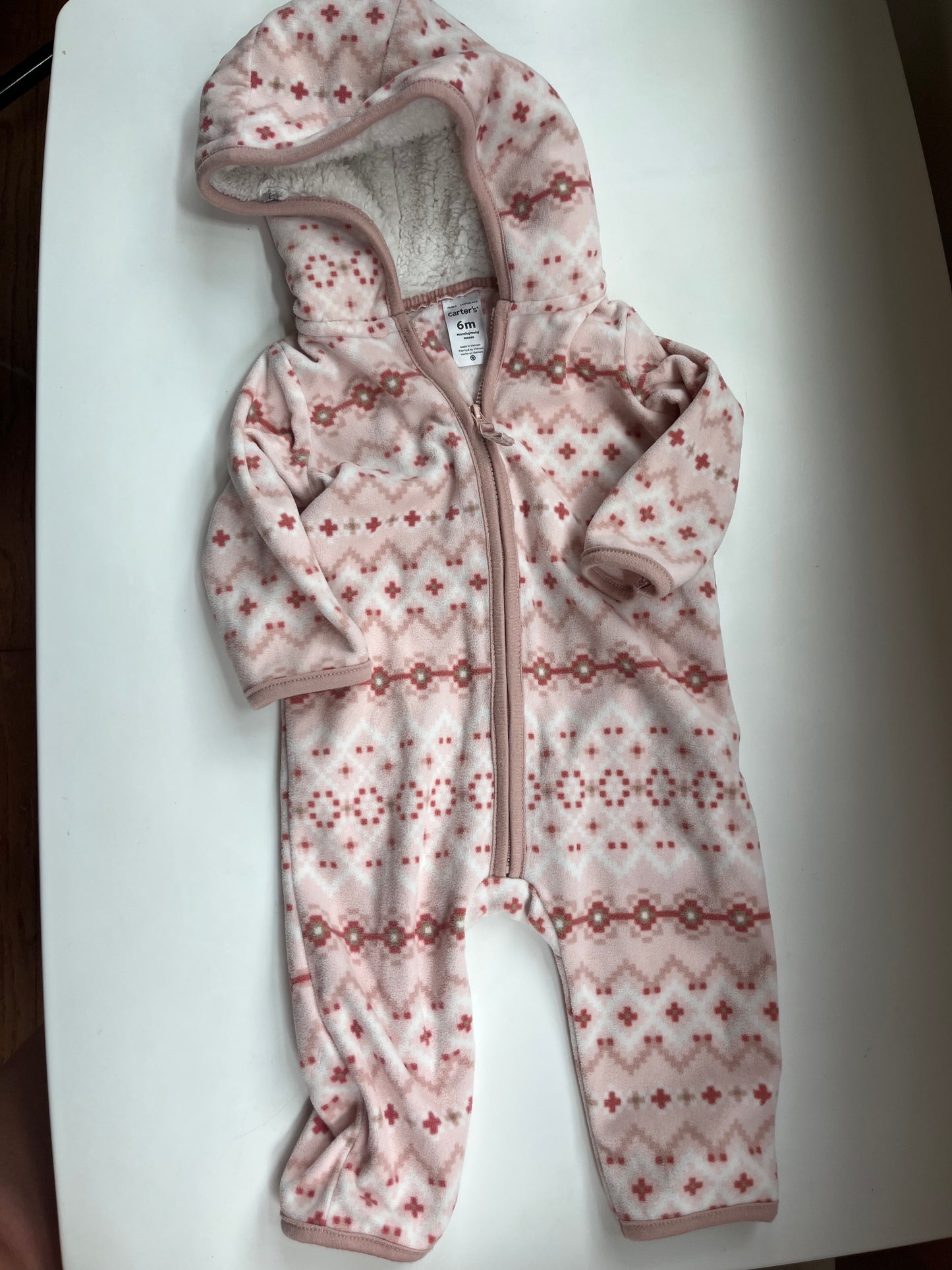 Seller #20 fleece hooded jumpsuit size 6 mo