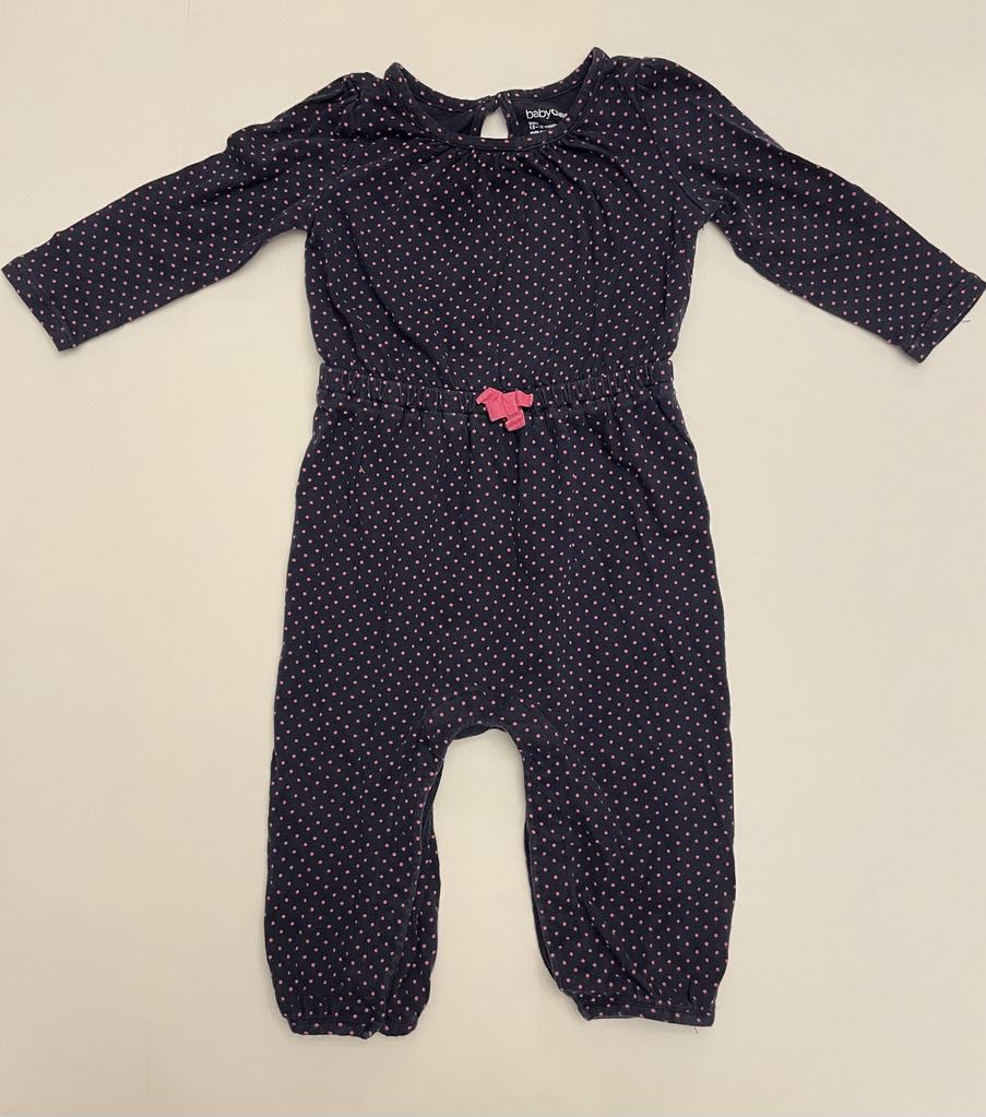 #75 - Girls 12-18M Gap Jumpsuit Polka Dots