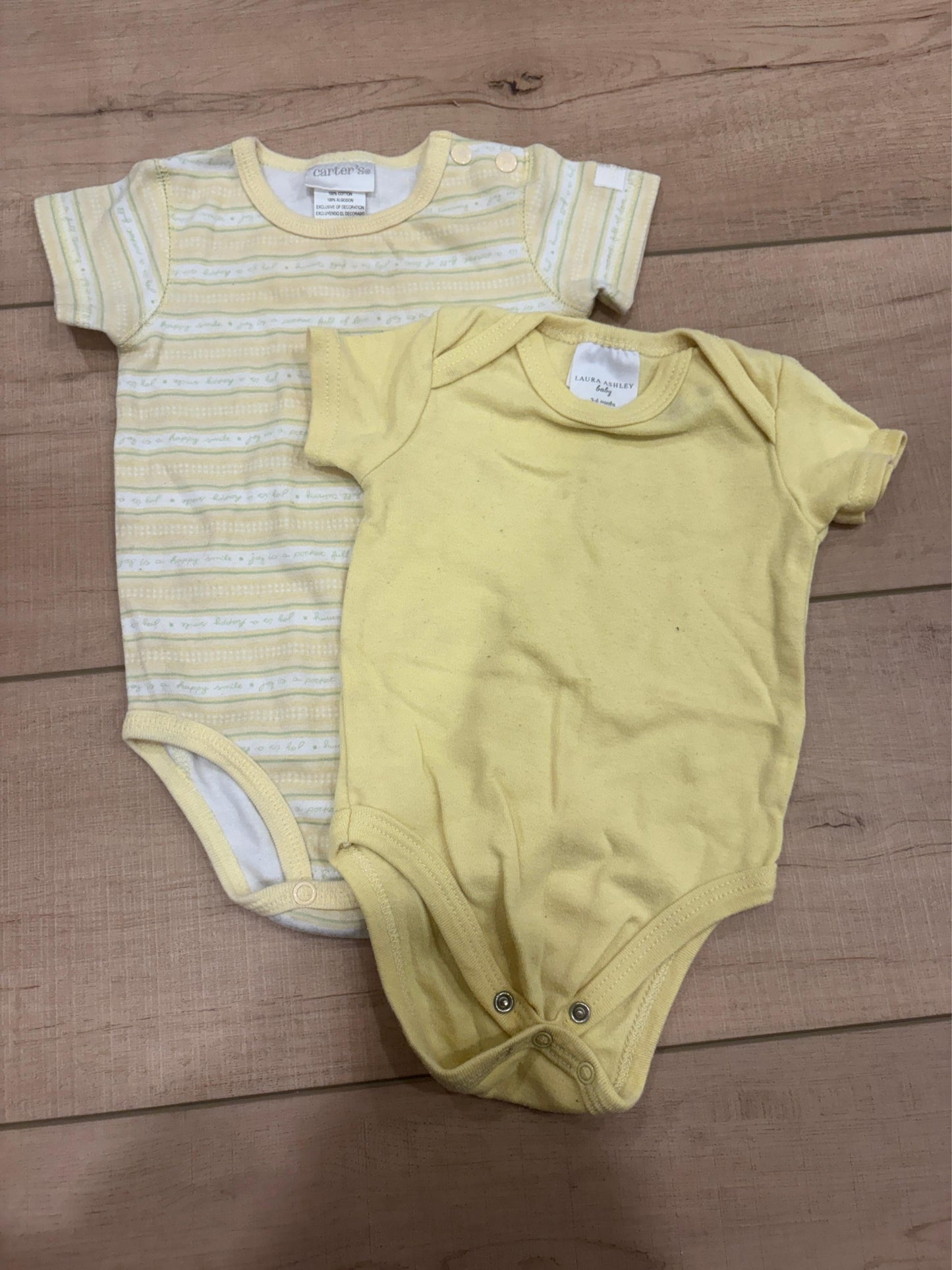 #37 3-6M Gender Neutral Carter's and Laura Ashley Onesie Bodysuits