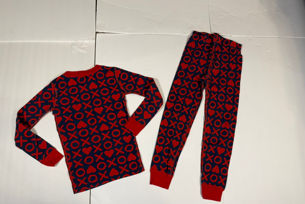 #141 Unisex 6-7 (120) Hanna Andersson XO Valentine Long Sleeve Pajamas