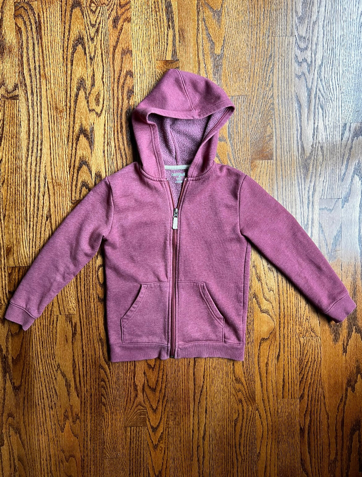 Seller #115 - REDUCED Cat & Jack Boys Small (6/7) Faded Red / Maroon Zip Up Hooded Sweatshirt, GUC