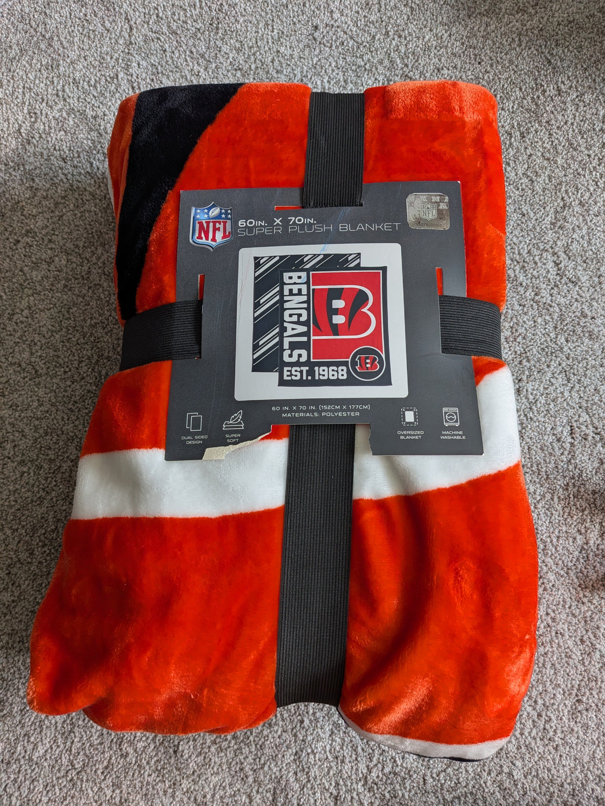 #17 NFL Bengals Blanket New With Tags