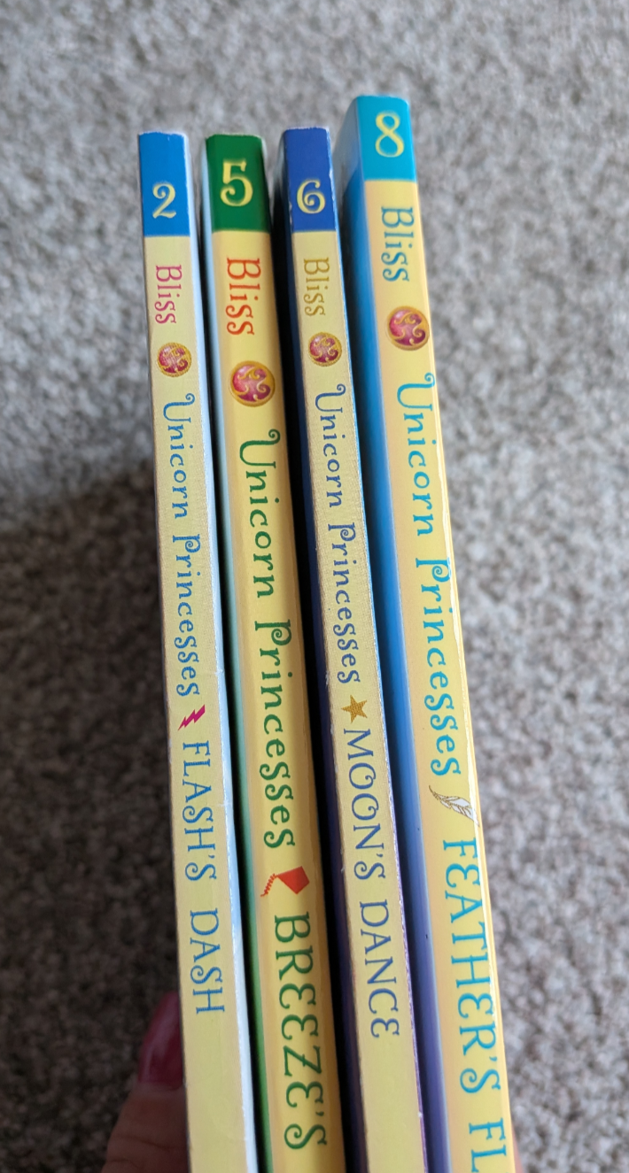 #17 set of 4 Unicorn Princesses Books (2, 5, 6, 8)