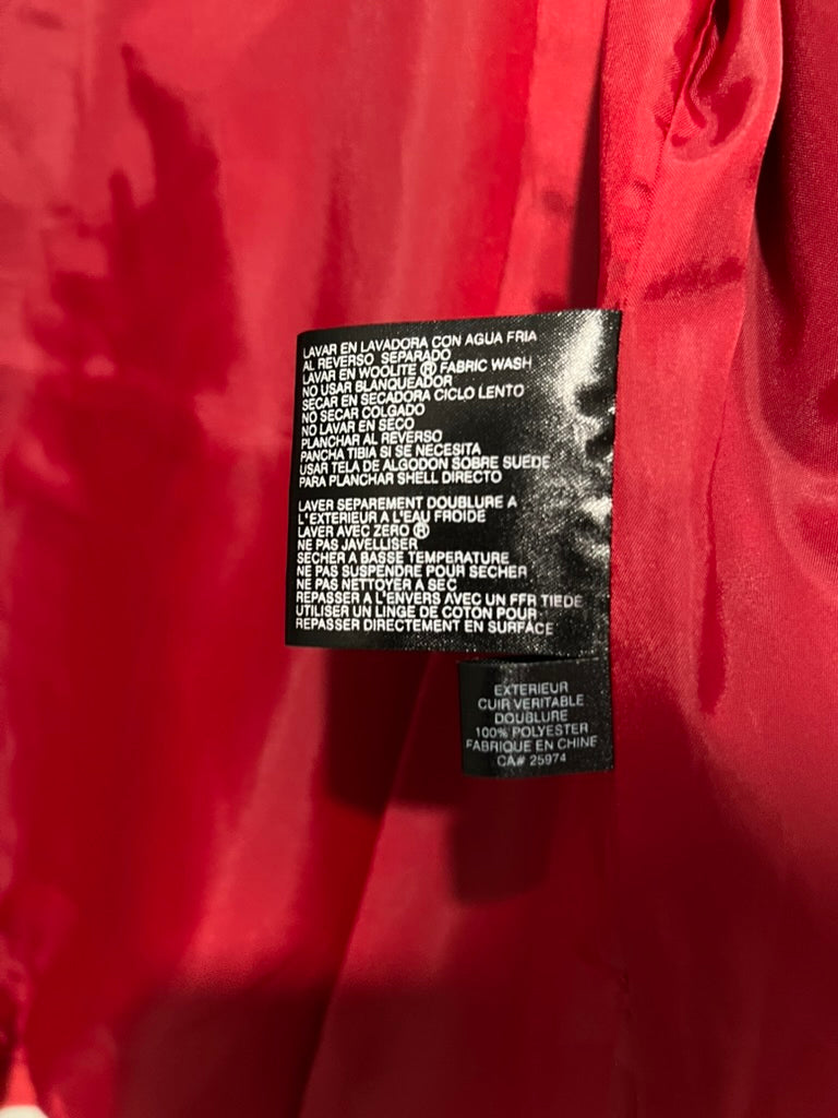 Seller #76 - Red Leather Vintage Jacket - Size Medium