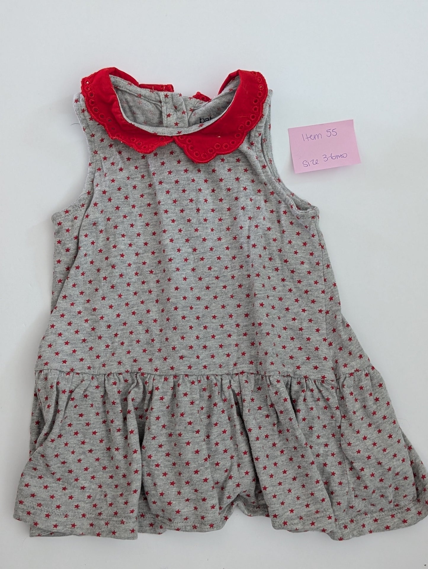 Seller 97, Baby Gap Red Star Dress Baby Girl, size 3-6mo (item 55)