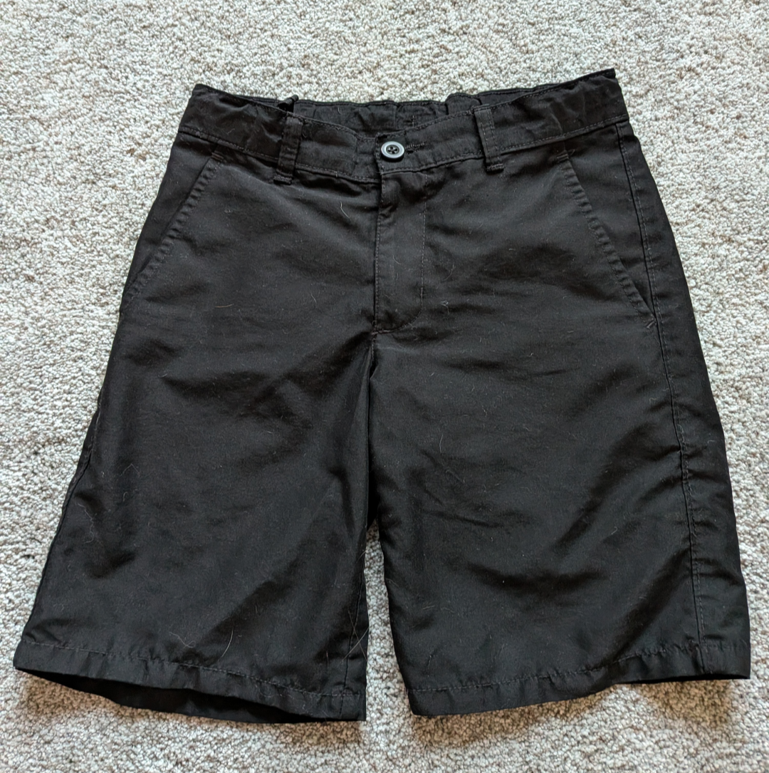 #17 Chaps Boys Blacks "School Approved" shorts size 8 regular adjustable waist