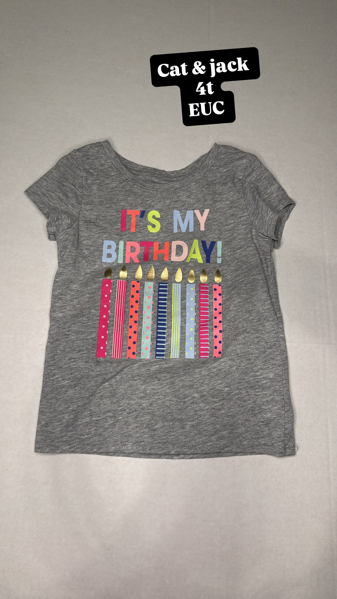 #44 Cat & Jack 4t birthday shirt