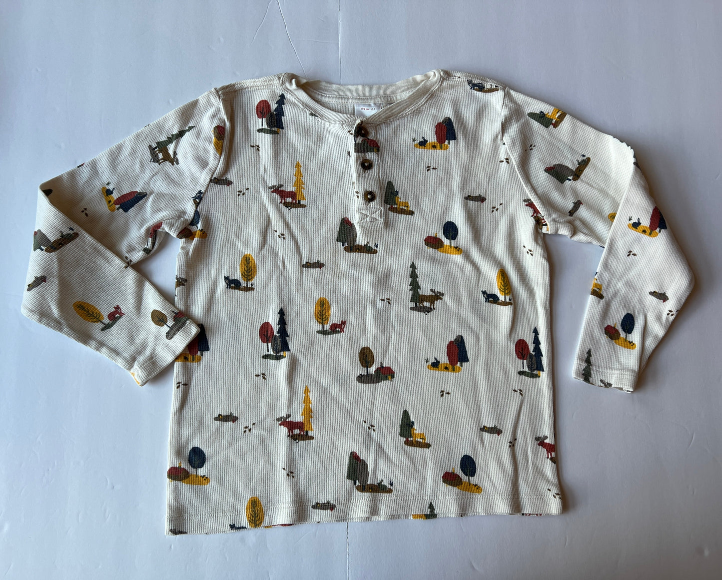 #180 Boys Size 5 (110) Hanna Andersson GUC Woodland Henley