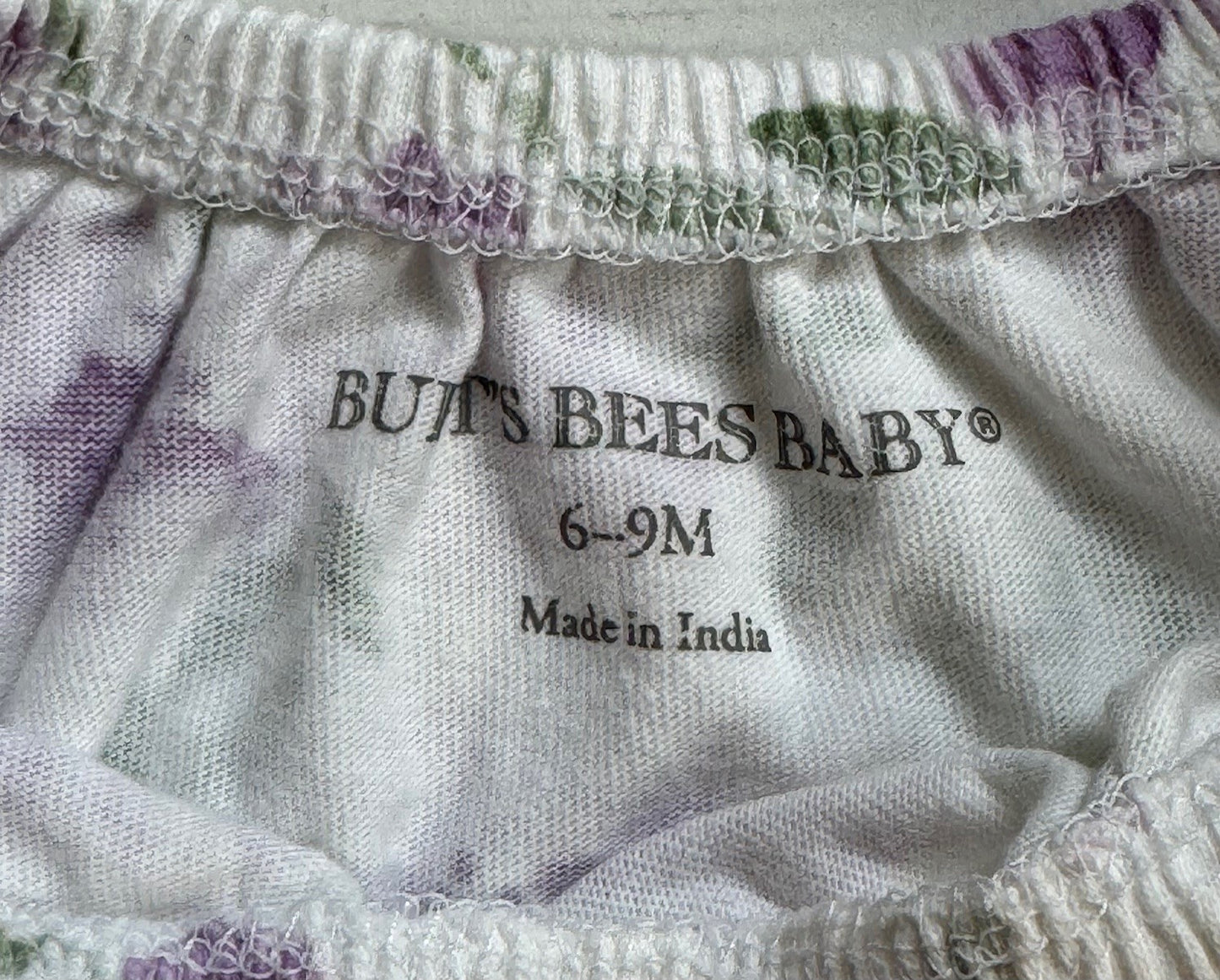 Seller 126 - Burt's Bees Girls 6-9 Month Floral Romper