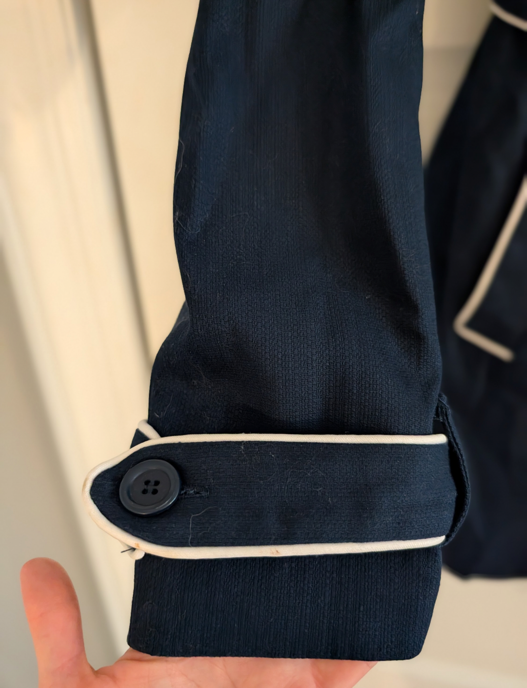 *Reduced* Seller 97, Studio JP Women's Navy Blue "Trench" Coat, Women's, size Large (item 133)