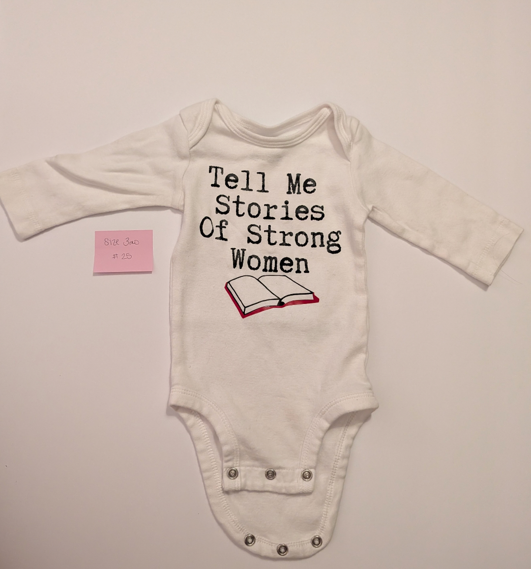 Seller 97, Long sleeve Onesie, baby girl, size 3mo (item 25)