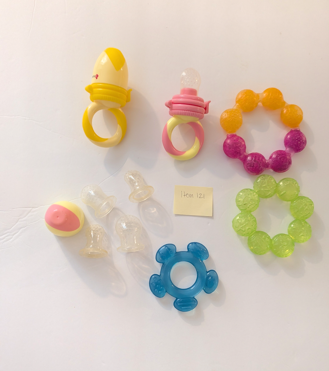 *Reduced* Seller 97, Nature Bond 2 Baby Pacifier Nibblers & 3 Teethers, baby, NWOT (item 121)