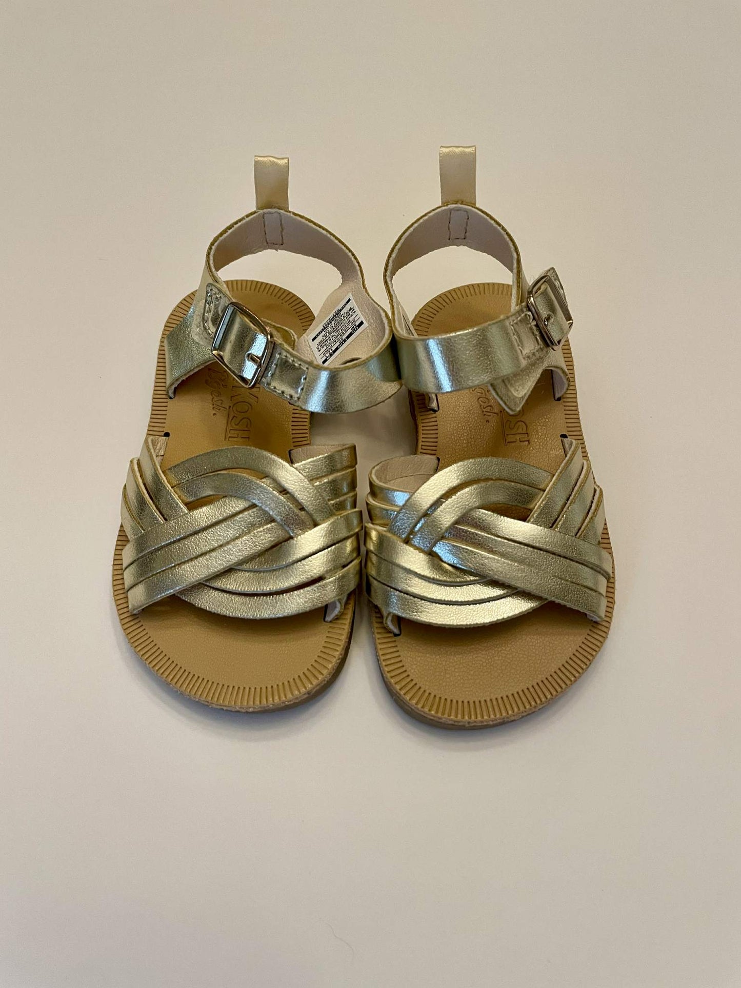 #54 - Girls Size 5 Oshkosh Gold Sandals
