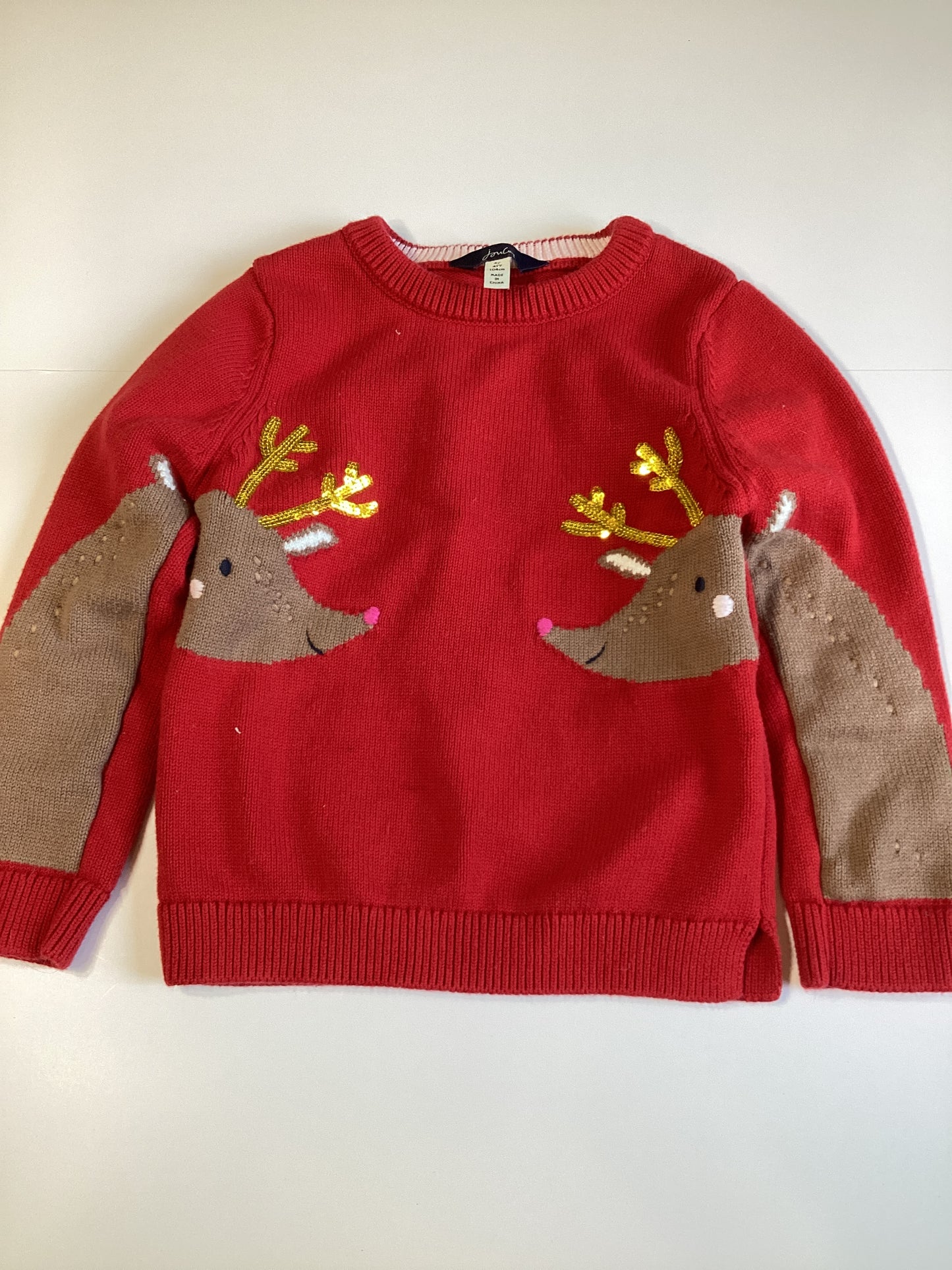 #129 4T Joules Reindeer sweater