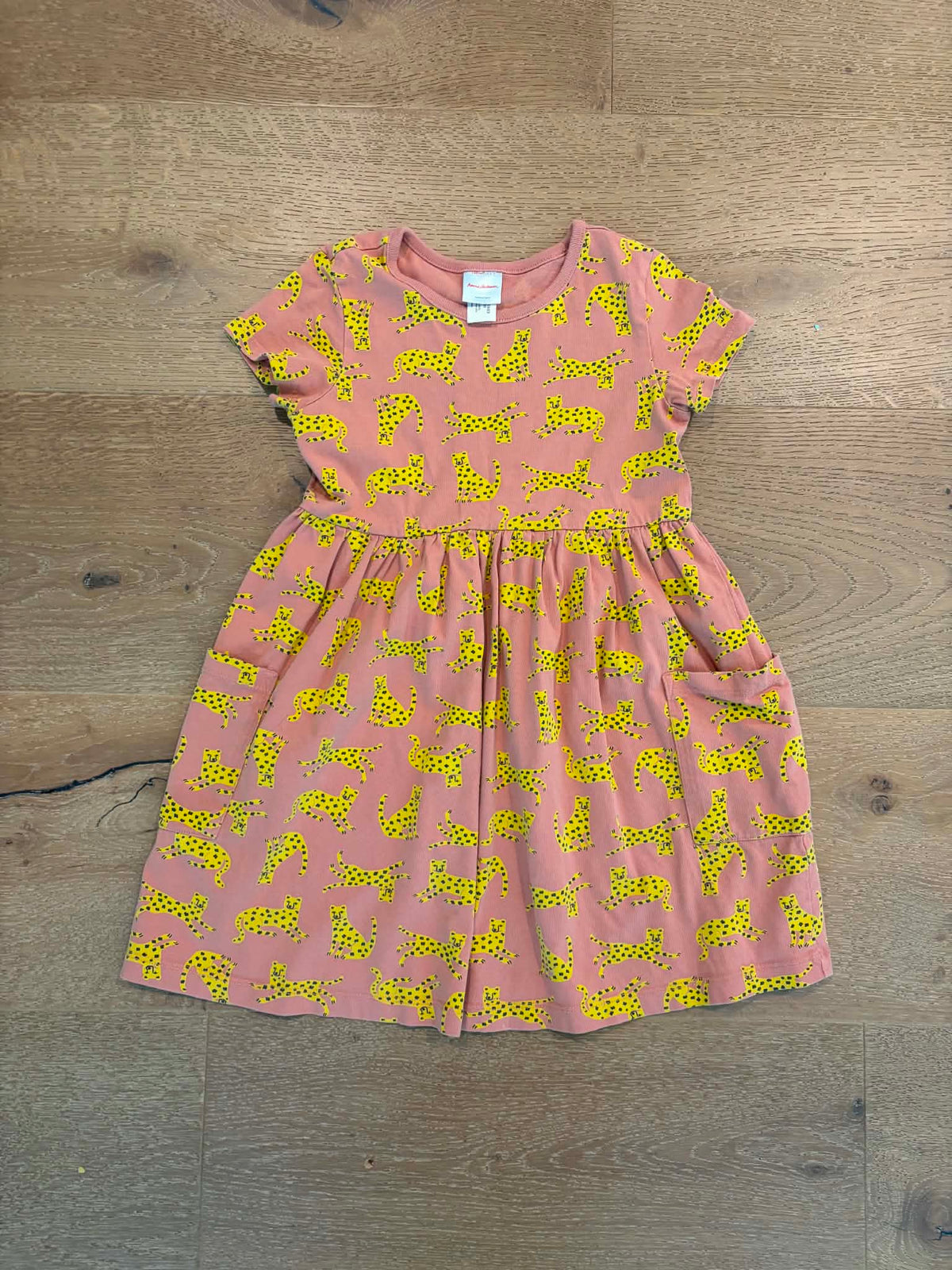 Seller #193 Hanna Andersson Girls Size 6/7 Cheetah Short-Sleeved Dress with Pockets