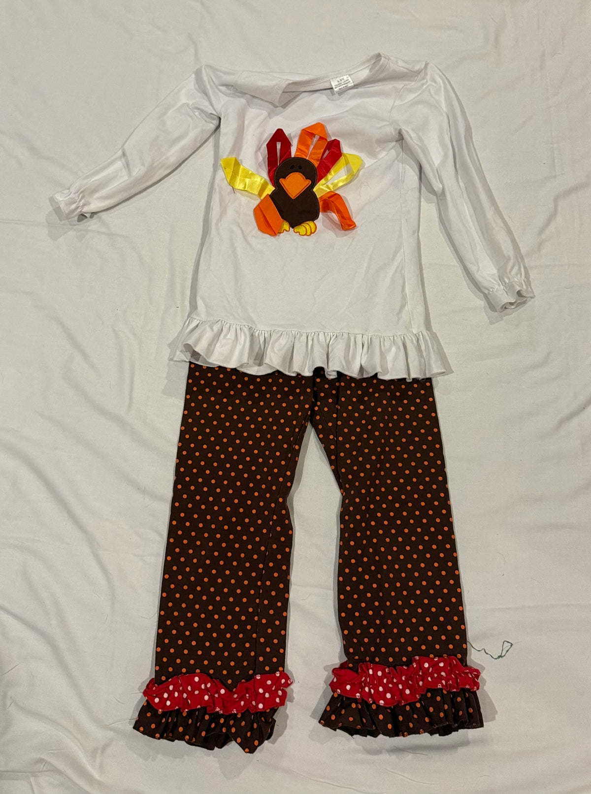 Seller #142 Girls XXL (7/8) Turkey outfit with ruffle pant