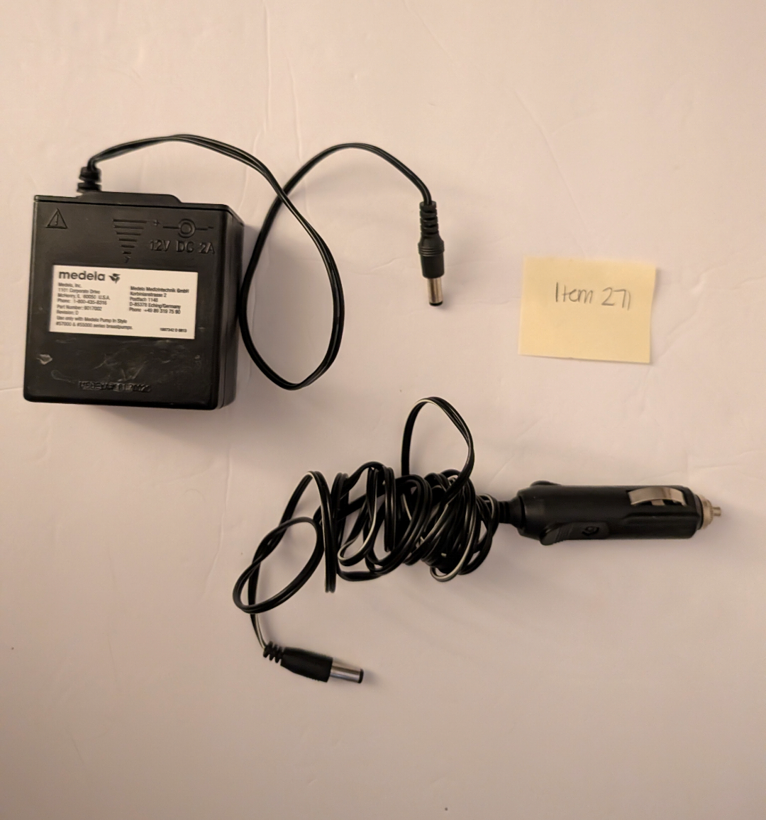 Seller 97, Medela & Spectra Breast Pump Battery Pack Adapter & Car Adapter (item 271)