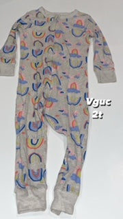 44 Old Navy 2t footless two way zip pajamas