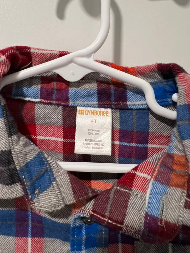 Seller #76 - Gymboree Boys Plaid Button Up Shirt Size 4T