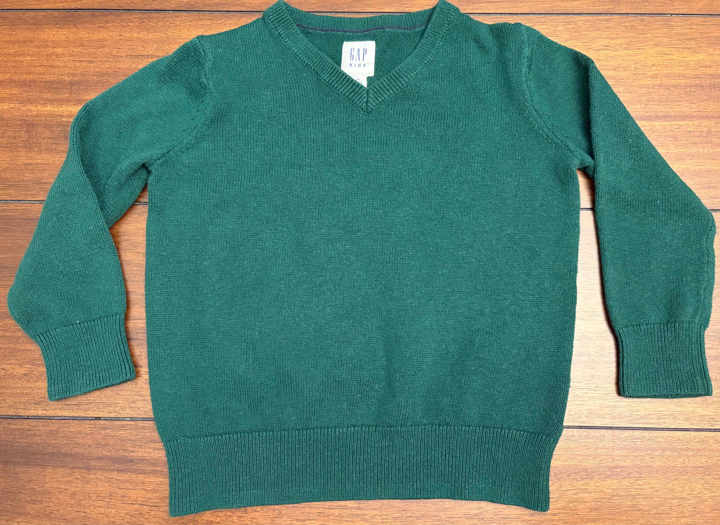 Seller #210 Gap Kids Boys Size 4-5 (XS) Dark Green V-Neck Sweater