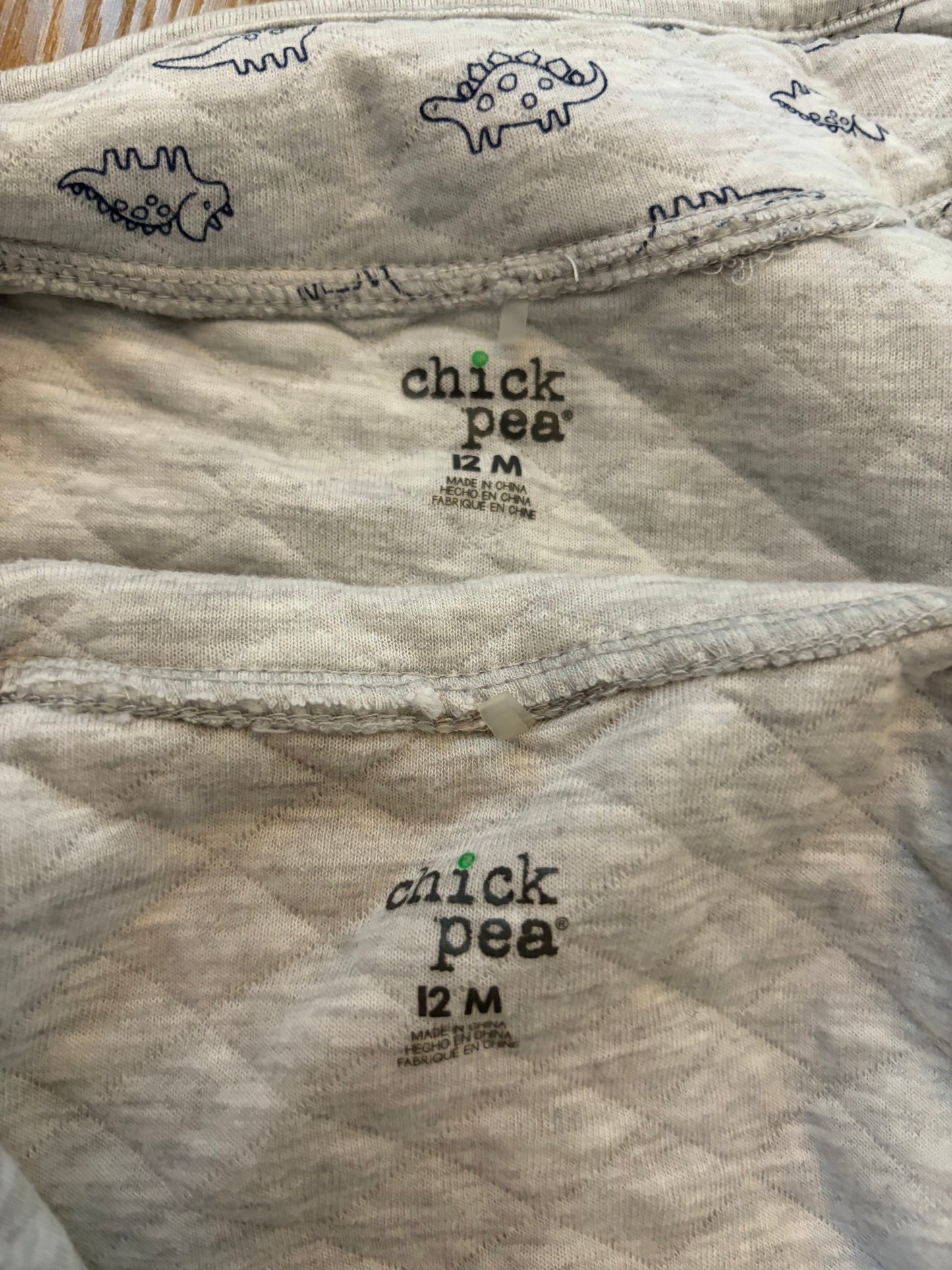 #6 - Chick Pea Boys Grey Vests - 12 months