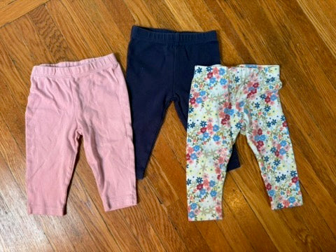 Seller 183 - Girls 6 Month Pants (Set of 3) - VGUC