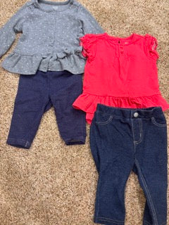 #47 girls 6mo carters, Gymboree outfits