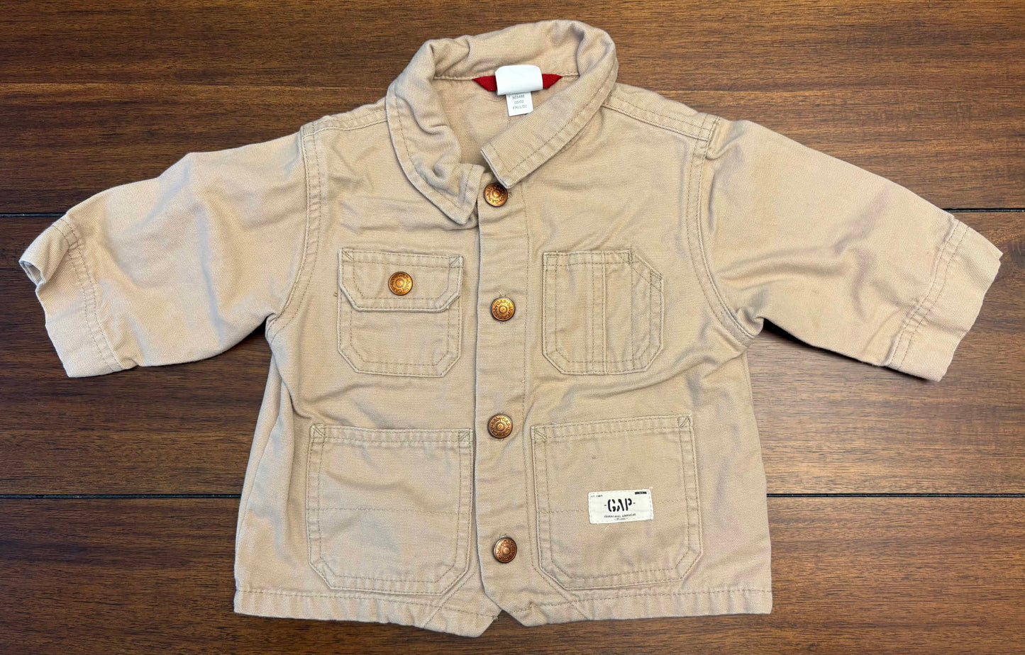 Seller #210 Baby Gap Boys Size 3-6M Khaki Button Barn Jacket