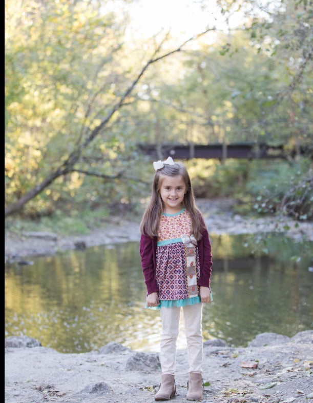 Seller #172 REDUCED Matilda Jane Girls Mauve Dress Set Size 18-24 m