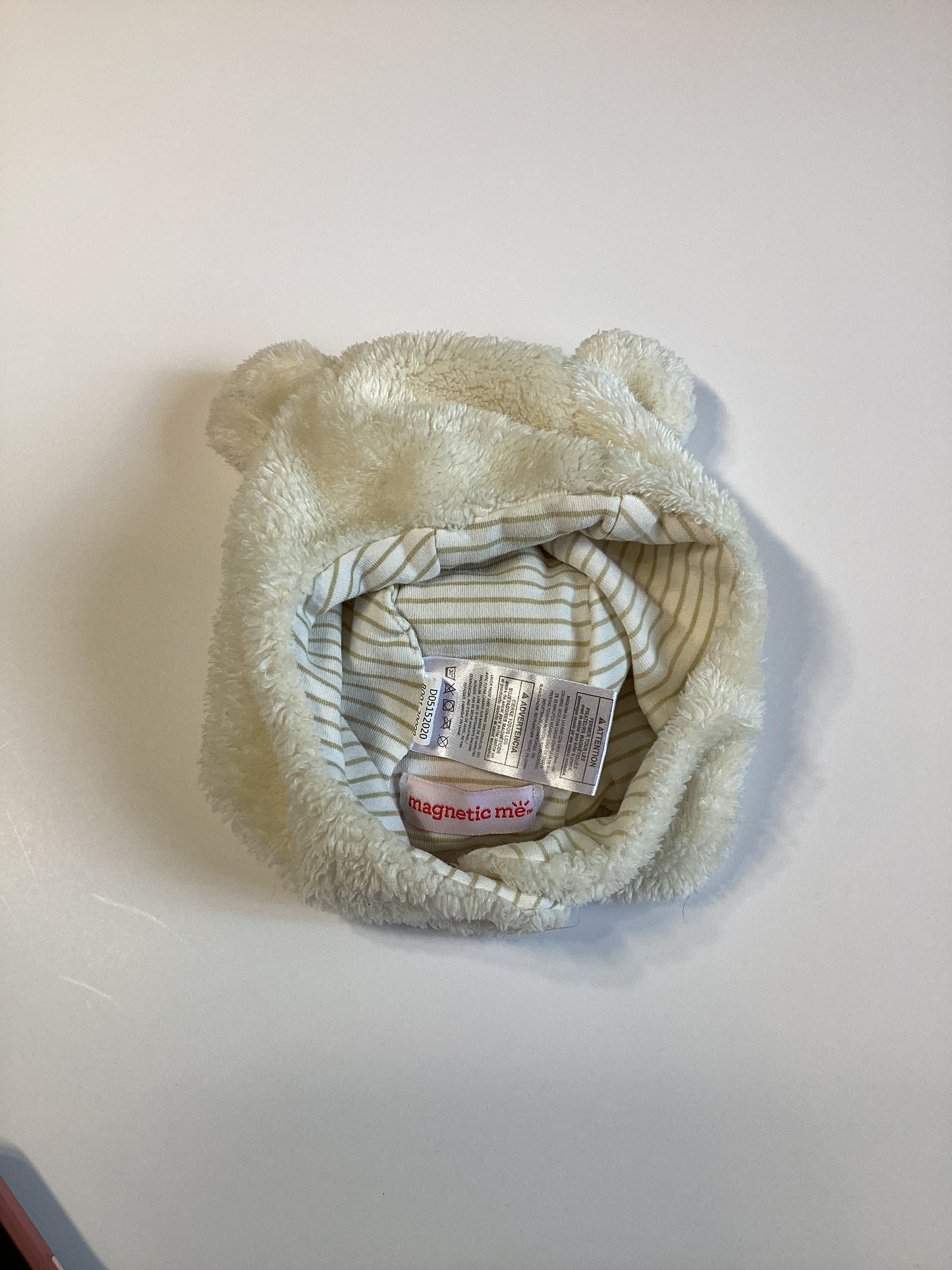 #129 0-6m Magnetic me bear hat