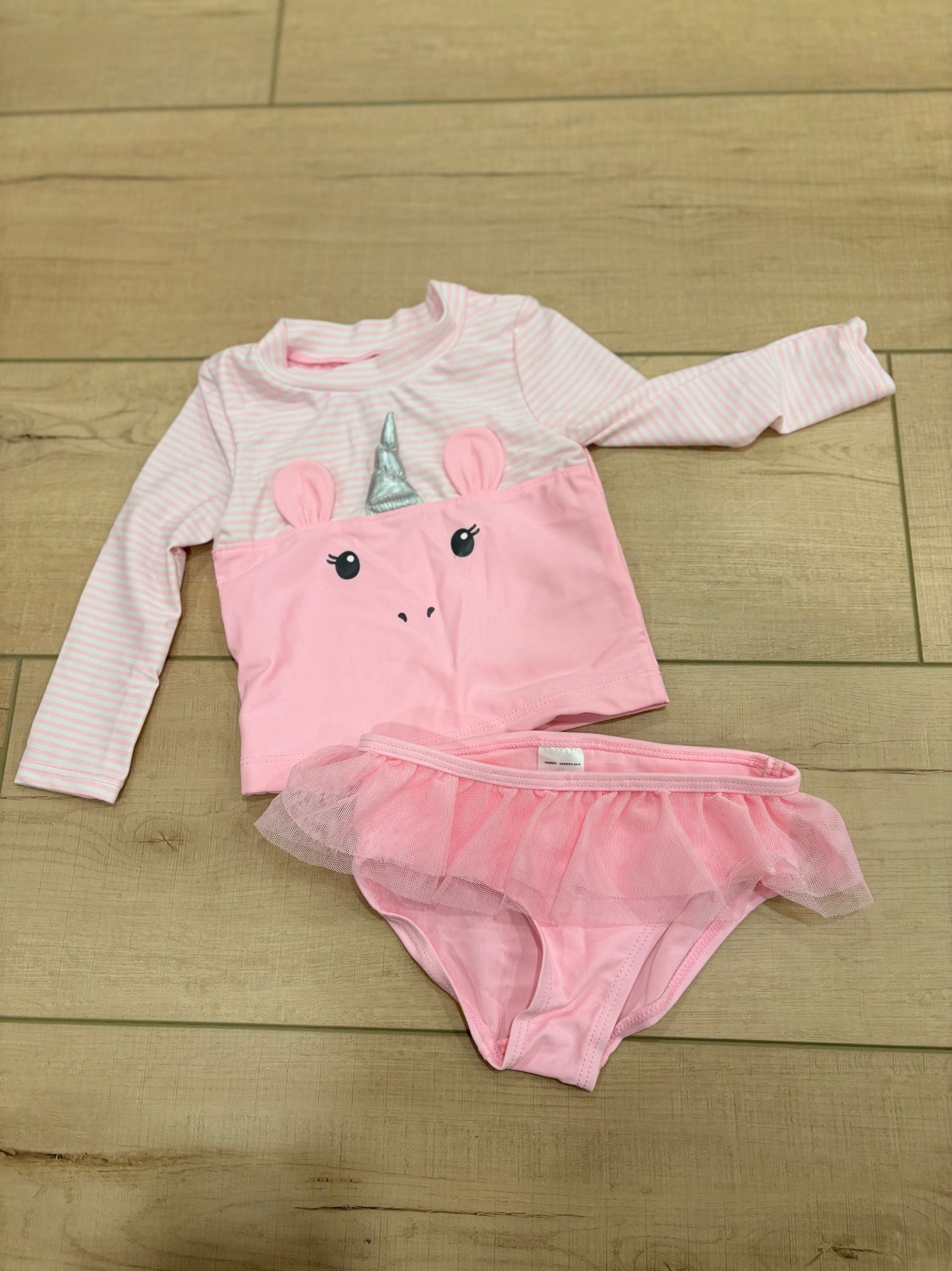 #37 REDUCED-9M Carter's Unicorn Rashguard Pink Swimsuit Two Piece