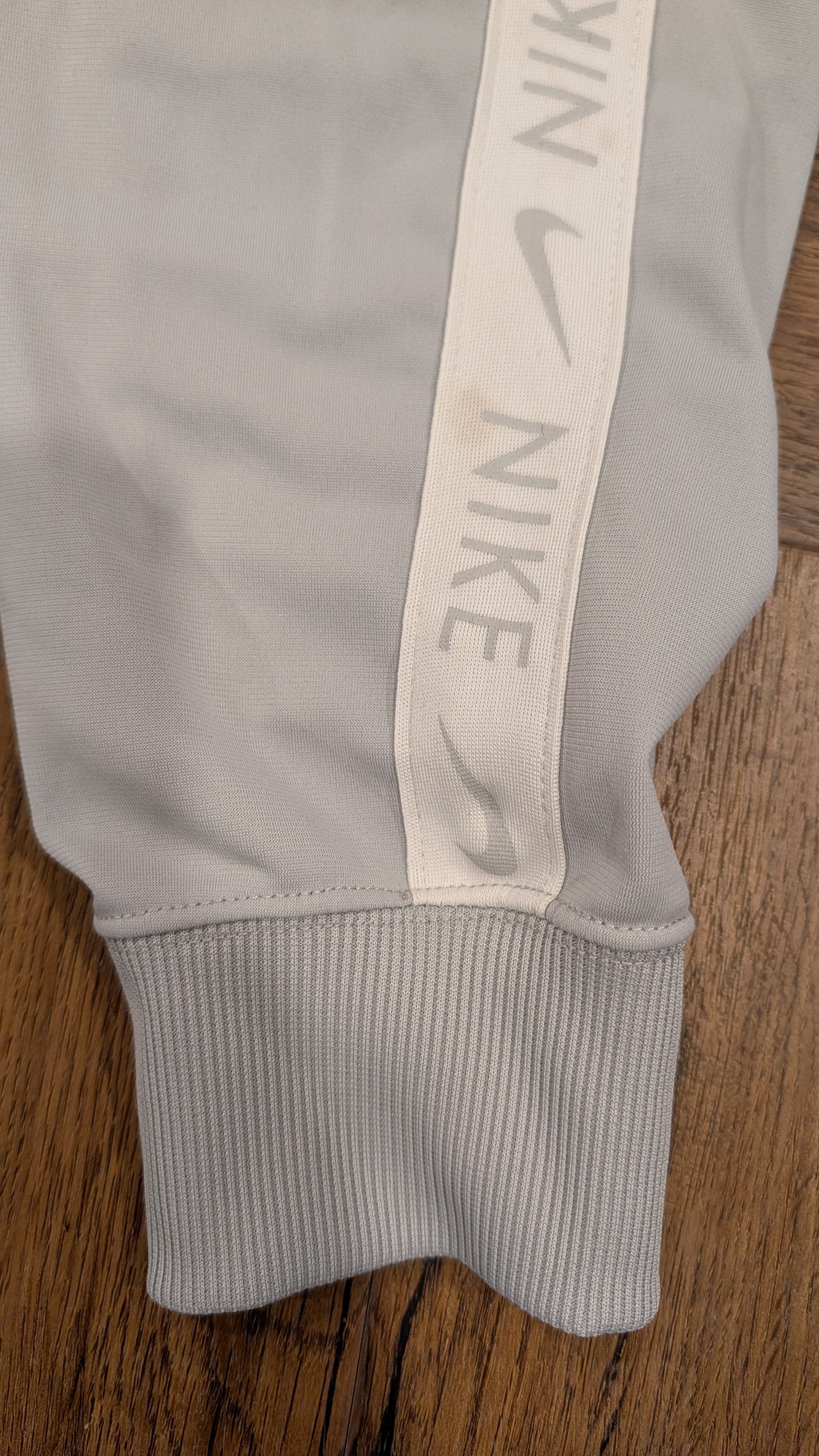 #3 Gray Nike warm up suit, cropped top, size M