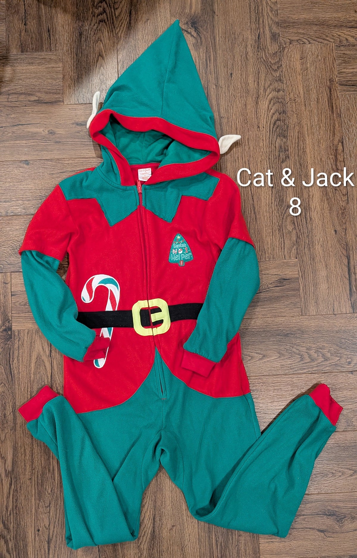 #3 Cat & Jack elf onesie, size 8