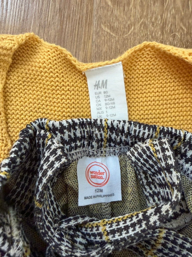 #6 - Girls Tween Overalls and Mustard Sweater Outfit - 12 months