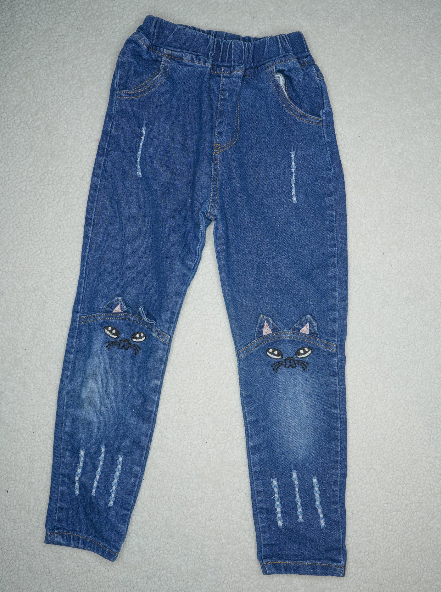 #31 Girls' Cat Knee Jeans, Size 8