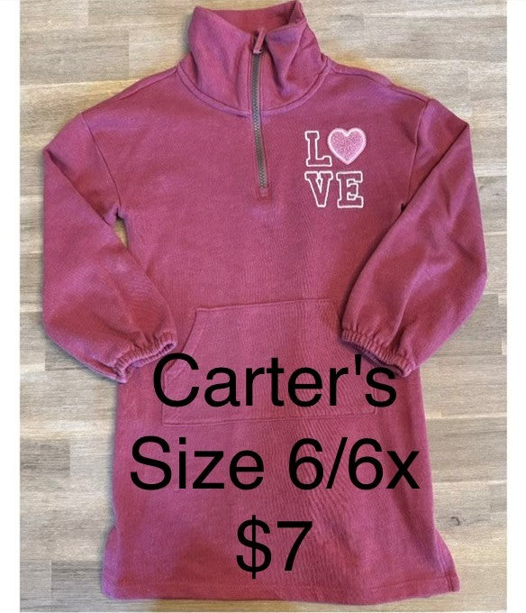 Girls Carter's Tunic Sweatshirt Size 6/6x